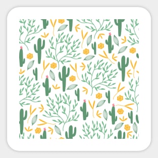 Cute Cactus / Floral Pattern Sticker